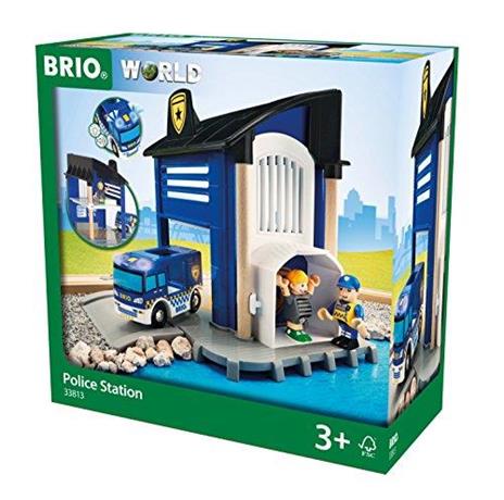 BRIO WORLD - Stazione della Polizia con Veicolo di Emergenza, Accessorio per Pista Trenino BRIO, Set da 5 Pezzi - 4