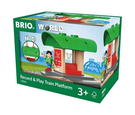 BRIO WORLD - Banchina della Ferrovia Registra e Ascolta, Accessorio per Pista Trenino BRIO, Set da 2 Pezzi, Età 3+ Anni - 3