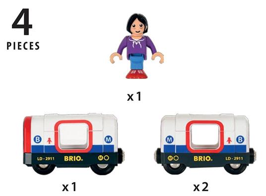 BRIO WORLD - Metropolitana, Veicoli per Pista Trenino BRIO, 4 Pezzi, Età 3+ Anni - 20