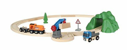 BRIO WORLD - Set Ferrovia Carica e Trasporta, Pista Trenino con Accessori, 19 pezzi, Età 3+ Anni