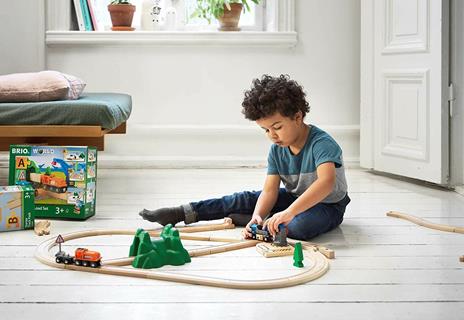 BRIO WORLD - Set Ferrovia Carica e Trasporta, Pista Trenino con Accessori, 19 pezzi, Età 3+ Anni - 13