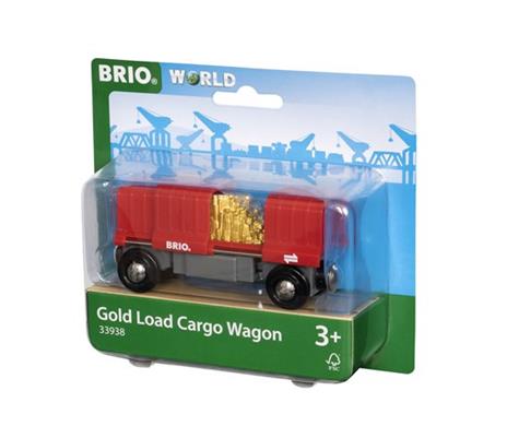 BRIO WORLD - Vagone Merci con Carico d'Oro, Veicoli per Pista Trenino BRIO con Luci, Età 3+ Anni - 3