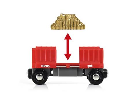 BRIO WORLD - Vagone Merci con Carico d'Oro, Veicoli per Pista Trenino BRIO con Luci, Età 3+ Anni - 4