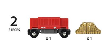 BRIO WORLD - Vagone Merci con Carico d'Oro, Veicoli per Pista Trenino BRIO con Luci, Età 3+ Anni - 5