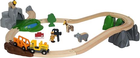 BRIO WORLD -  Set Ferrovia Avventure Safari, Pista Trenino con Accessori, 26 pezzi, Età 3+ Anni - 4