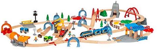 BRIO WORLD - Set Ferrovia Deluxe, Pista Trenino con Tunnel Azione Smart Tech Sound, 91 pezzi, Età 3+ Anni - 2