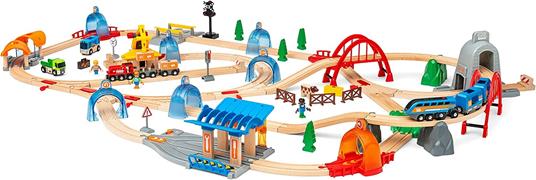 BRIO WORLD - Set Ferrovia Deluxe, Pista Trenino con Tunnel Azione Smart Tech Sound, 91 pezzi, Età 3+ Anni - 3