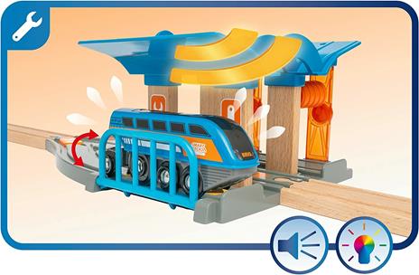 BRIO WORLD - Set Ferrovia Deluxe, Pista Trenino con Tunnel Azione Smart Tech Sound, 91 pezzi, Età 3+ Anni - 6