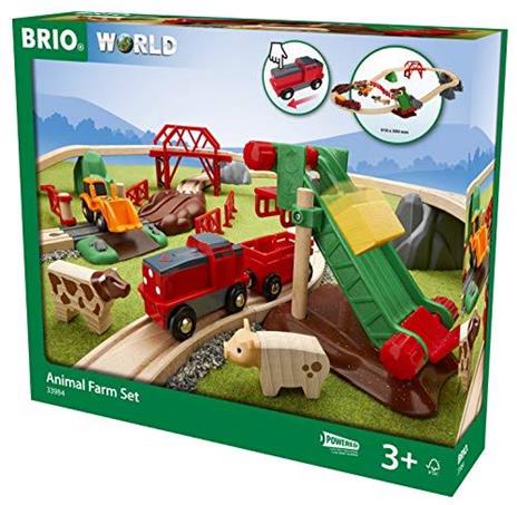 BRIO WORLD - Set Ferrovia Fattoria degli Animali, Pista Trenino con Accessori, 30 pezzi, Età 3+ Anni - 2