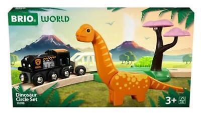 BRIO World  Set circolare a tema dinosauri 36098   Trenino giocattolo per bambini dai 3 anni in su