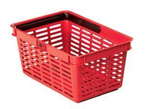 Durable 1801565080 Shopping Basket 19 Cestino Spesa da 19 litri in PPL con Grande Maniglia in Nylon, Confezione da 1 Pezzo, Rosso