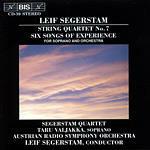 Six Songs Of Experience/String Quartet - CD Audio di Leif Segerstam