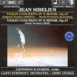 Concerto per violino (Versione 1903-1904 e versione finale 1905) - CD Audio di Jean Sibelius