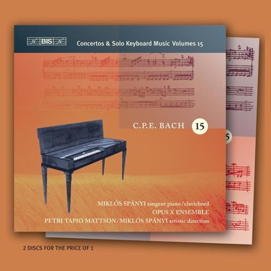 Solo and Concerto Keyboard Music vol.15 - CD Audio di Carl Philipp Emanuel Bach,Miklos Spanyi