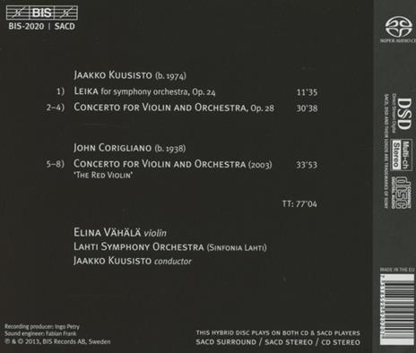 Concerto per violino "The Red Violin" - CD Audio di John Corigliano - 2