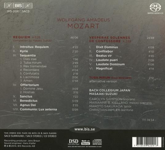 Requiem - SuperAudio CD di Wolfgang Amadeus Mozart - 2