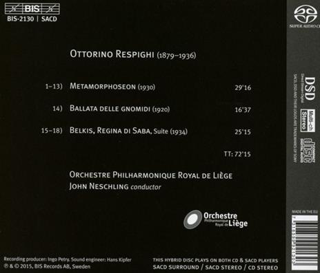 Metamorphoseon - SuperAudio CD di Ottorino Respighi - 2