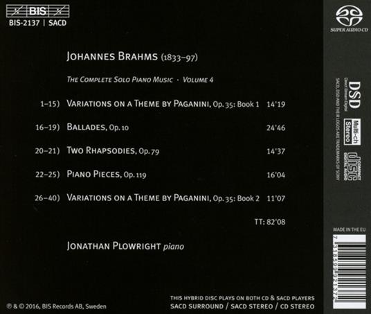 Opere Complete per Pianoforte - CD Audio di Jonathan Plowright - 2