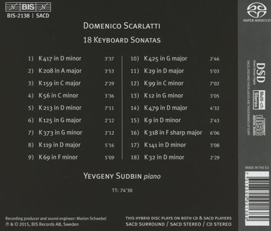 18 Sonatas - SuperAudio CD di Yevgeny Sudbin - 2