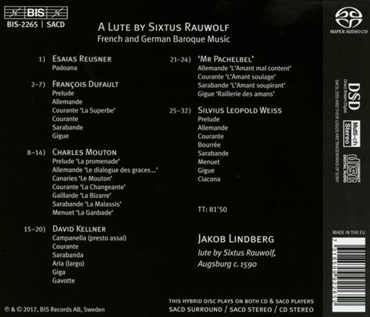 A Lute by Sixtus Rauwolf - SuperAudio CD ibrido di Jakob Lindberg - 2
