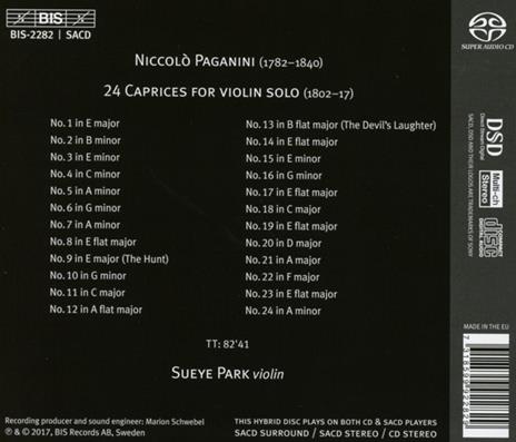 24 Capricci per Violino - SuperAudio CD di Niccolò Paganini - 2
