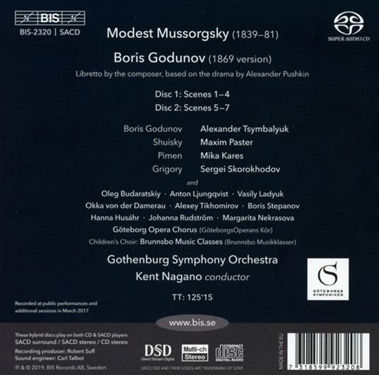 Boris Godunov - SuperAudio CD ibrido di Modest Mussorgsky,Kent Nagano - 2