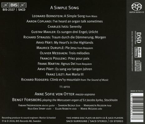 A Simple Song - SuperAudio CD di Anne Sofie von Otter - 2