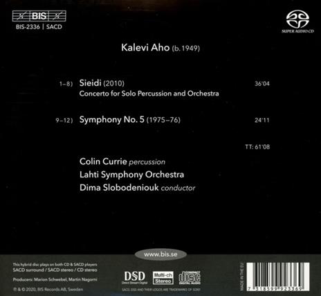 Sieidi & Symphony No.5 - SuperAudio CD di Kalevi Aho - 2