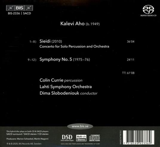 Sieidi & Symphony No.5 - SuperAudio CD di Kalevi Aho - 2