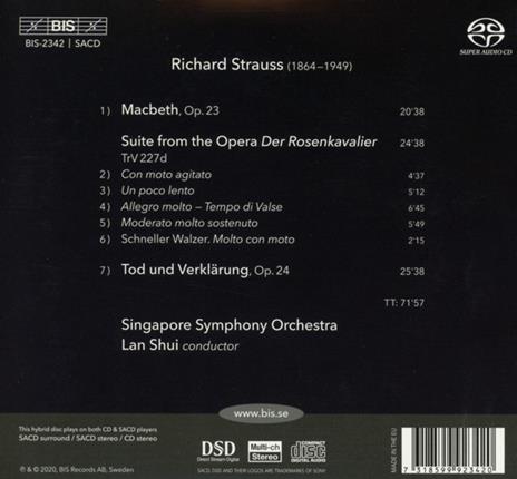 Rosenkavalier Suite And Other Works - SuperAudio CD di Richard Strauss,Lan Shui - 3