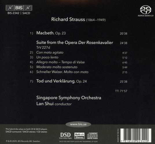 Rosenkavalier Suite And Other Works - SuperAudio CD di Richard Strauss,Lan Shui - 3