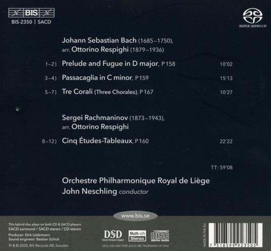 Respighi Transcriptions - CD Audio di Ottorino Respighi,John Neschling,Orchestra Filarmonica di Liegi - 2