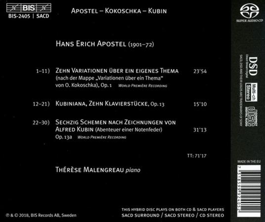 Kubiniana - SuperAudio CD di Hans Erich Apostel - 2