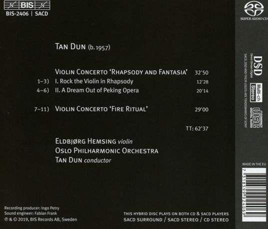 Fire Ritual. Concerto per violino - SuperAudio CD di Tan Dun - 2