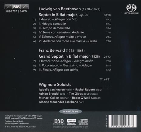 Septets - SuperAudio CD di Ludwig van Beethoven,Wigmore Soloists - 2