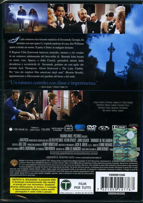 Mezzanotte nel giardino del bene e del male di Clint Eastwood - DVD - 2