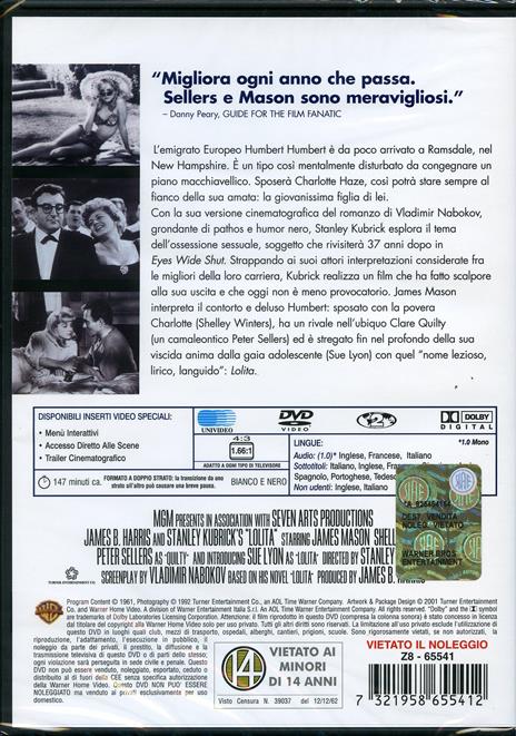 Lolita di Stanley Kubrick - DVD - 2