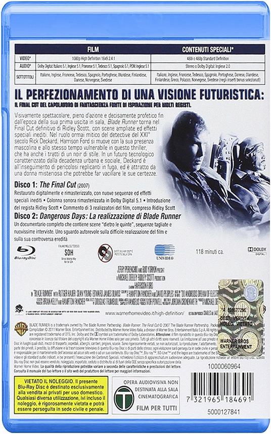 Blade Runner. The Final Cut (2 Blu-ray) di Ridley Scott - Blu-ray - 2