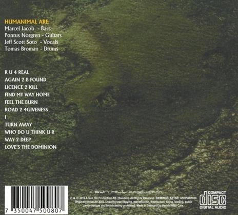 Humanimal - CD Audio di Humanimal - 2