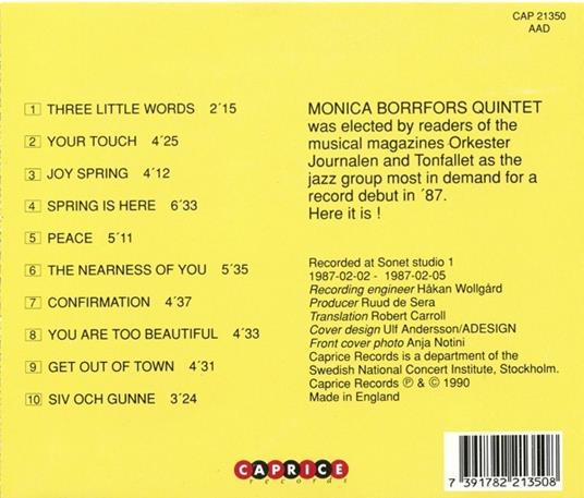 Your Touch - CD Audio di Monica Borrfors - 2