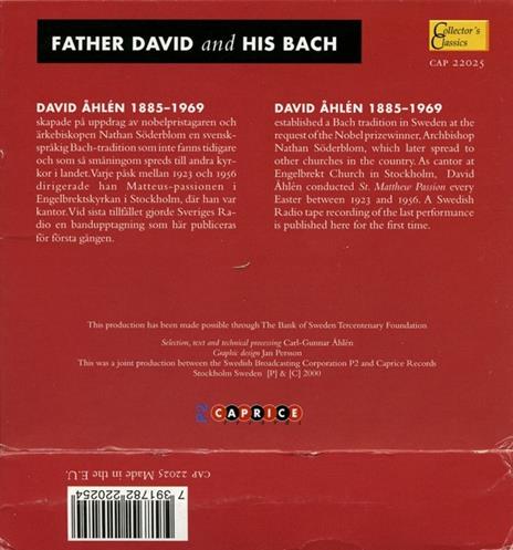 La Passione Secondo Matteo in Swe - CD Audio di Johann Sebastian Bach - 2