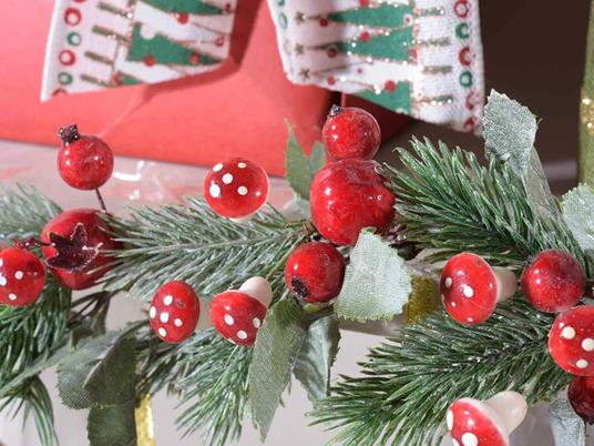 Mazzolini di Pino con Bacche Rosse Fiori Artificiali Natalizi Addobbi per  Albero di Natale Decorazione Natalizia Chiudi Pacco - - Idee regalo | IBS
