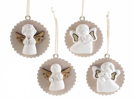 Decorazioni Natalizie da Appendere a Forma di Angeli in Gesso Set da 48  Decorazioni per Albero di Natale - - Idee regalo | IBS