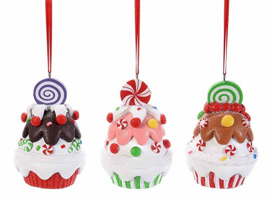 Set 6 Addobbi per Albero di Natale a Forma di Cupcake Decorazioni Natalizie  da Appendere - - Idee regalo | IBS