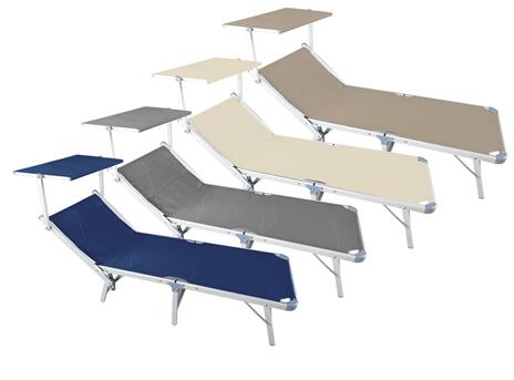 Lettini Prendisole Pieghevole in Alluminio Set 2 Lettini Prendisole  Spiaggia Campeggio Giardino Color Sabbia - Gruppo Maruccia - Idee regalo |  IBS