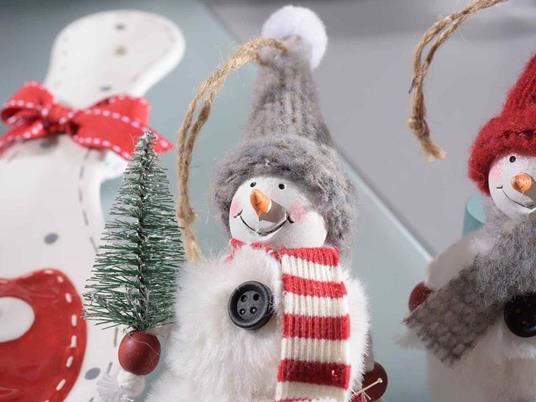 Decorazioni Natalizie da Appendere a Forma di Pupazzo di Neve in Stoffa  Imbottita Set 6 Addobbi Natalizi per l'albero di Natale e la Casa - - Idee  regalo | IBS