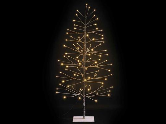 Albero di Natale Luminoso Effetto Innevato con 96 Led per Interno ed Esterno  Altezza 1,20 Metri - - Idee regalo | IBS