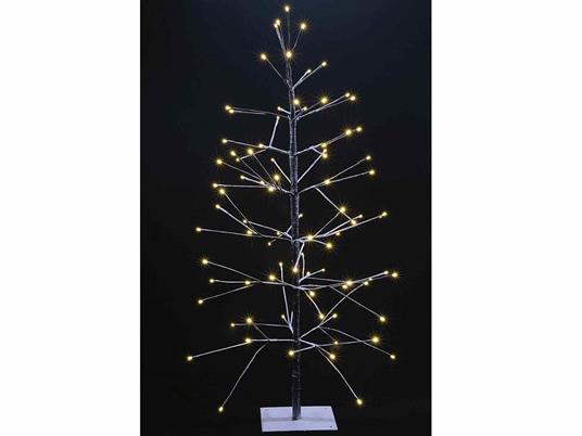 Albero di Natale Luminoso Effetto Innevato con 96 Led per Interno ed  Esterno Altezza 1,20 Metri