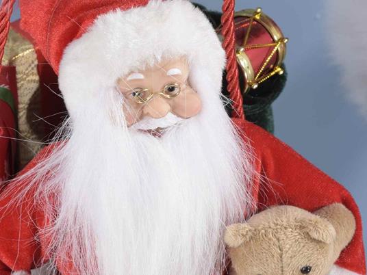 Babbo Natale su mongolfiera con luci e doni decorazione per casa e negozi - 2