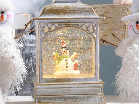 Decorazione Natalizia Animata Lanterna Natalizia con Pupazzo di Neve Luci e  Glitter in Movimento - - Casa e Cucina | IBS